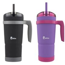 Bubba Envy-S 32oz Stainless Steel Tumblers Juicy Black + Purple w Straws... - $51.99