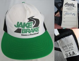 vintage trucker hat Jake Brake snapback cap USA TAGS NEVER WORN!! - £25.66 GBP