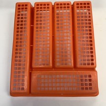 Vtg Deka Silverware Flatware Utensil Tray Orange RETRO MCM Plastic 13.5 ... - £15.20 GBP