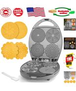 Electric Multi Pizzelle Maker - Creates 4 Perfect Waffles, Graphite Finish - $195.82 CAD