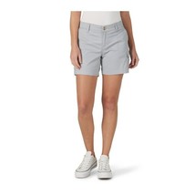 Lee Womens Material Gray Mid Rise Comfort and Style 5&quot; Cargo Shorts, Siz... - £15.16 GBP