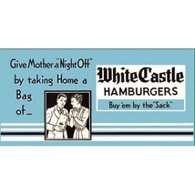 Plasticville Billboard White Castle Hamburgers Glossy Insert Lionel American Fly - £4.77 GBP