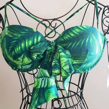 Shade &amp; Shore ~ Light Lift Bikini Top ~ VACAY PALM GREEN ~ Women&#39;s Size 34C - £11.94 GBP