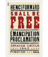 2013 45c Emancipation Proclamation, Abraham Lincoln, Imperforate Scott 4... - $54.11 MXN