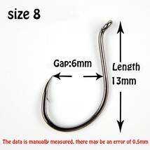 100pcs Thetime  Fishing Offset Hooks Strong Pull High  Jig Barbed Saltwater Sing - £52.86 GBP