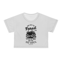 Personalized AOP Crop Tee: Black and White Forest Illustration, &#39;And int... - £28.99 GBP+