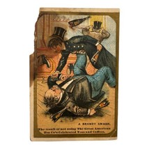 1890s Great American Tea Company Brandy Smash Trade Card Advertising Vic... - $11.30