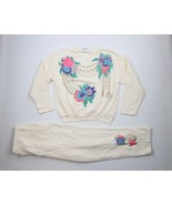 Deadstock Vintage 90s Streetwear Womens XL 2 Piece Flower Sweatpants Sui... - £103.76 GBP