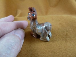 Y-LLA-SI-41) Baby Red Llama Carving Soapstone Stone Peru Figurine I Love Llamas - £6.90 GBP