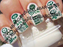 42 New 2023 NFL NEW YORK JETS LOGOS 21 DIFFERENT DESIGNS Nail Decals - £16.71 GBP