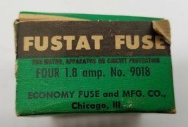 One(1) Box Containing Four(4) Economy Fustat Fuses 1.8 Amp No. 9018 - $14.06