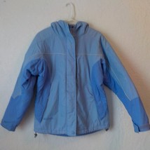 Columbia Sportswear Vintage 90s Y2K Winter Jacket Women M Zip-Up Hooded Blue - £27.61 GBP