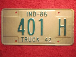 (Choice) LICENSE PLATE Truck Tag 42 1986 INDIANA 401H 402 403 404 etc [Z... - £7.01 GBP