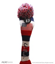13 USA GOLF Driver Headcover Red White Blue KNIT Head Covers Headcovers - £36.90 GBP