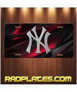 YANKEES Inspired Art NY on Black and Red Aluminum Vanity license plate T... - £15.61 GBP