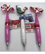 3 Disney Character Writing Pens Santa Christmas 2 Minnie Mouse &amp; Olaf NEW  - $22.76