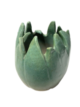 Art Studio Handmade Pottery Vase/Pot Green Signed E.A. &#39;90 - $14.24