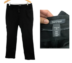 White House Black Market Black Slacks Slim Leg 6R Women&#39;s Casual Pants - $22.50