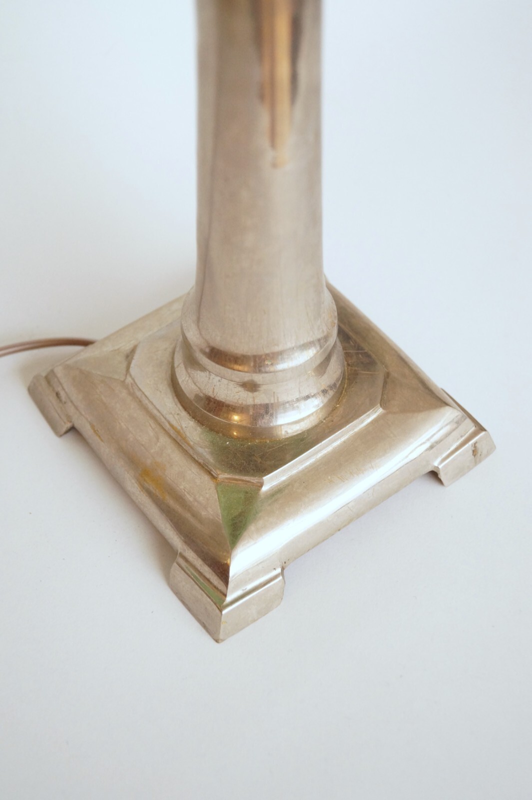 Beau Maison de Campagne Lampe Cuivre Nickel " Tentation " Pomme Pièce Unique Item image 13