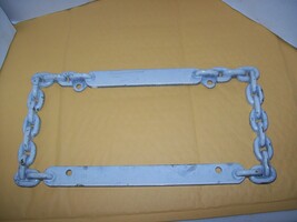 Vtg CRUISER PRODUCTS Chain Link Style License Plate Frame Cover BORN IN ... - $14.84