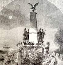 Military Monument Graveyard Victorian 1881 Art Print Farm Festivals DWT12B - £31.39 GBP