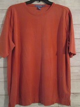 Quickreflex Men&#39;s Size 2XL  Short Sleeve Shirt Orange Casual Top Polyest... - £7.16 GBP