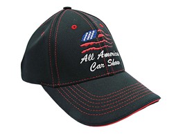 NEW All American Car Show Patriotic Flag Baseball Cap Trucker Hat Black ... - £11.56 GBP