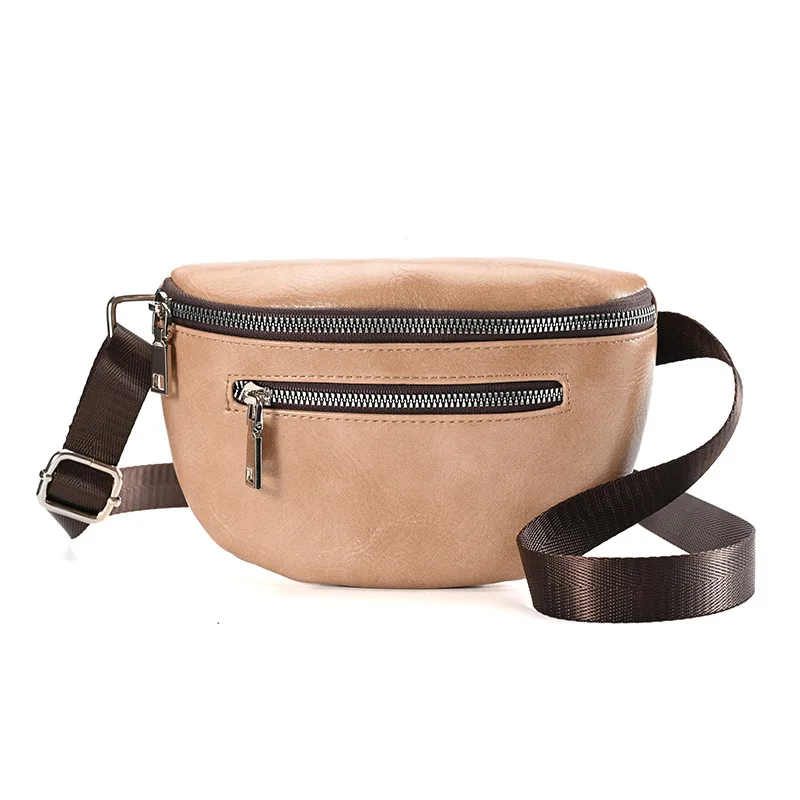 Lid colour soft pu leather fanny packs for women stylish waist pack ladies casual waist thumb200