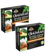 Natural Black Soap w/Avocado &amp; Argan Oil - Moisturizing, Exfoliating, 2p... - £11.97 GBP