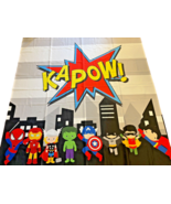 Shower Curtain Superhero Cityscape Kids Bathroom KaPow! - $32.59