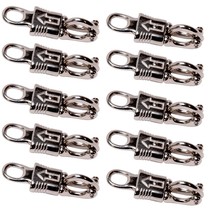 LOT OF (10)  3-7/8” Iron Panic Snap for Paracord Fixed-Eye 1/2&quot; Nickel P... - $847.85 MXN