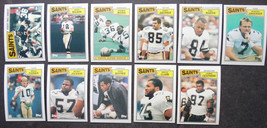 1987 Topps New Orleans Saints Team Set of 11 Football Cards  - £4.77 GBP