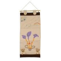 [Purple Flowers] Ivory/Wall Hanging/Wall Organizers/Wall Pocket/Wall Poc... - £14.42 GBP