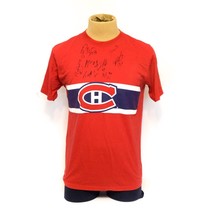 Vintage Canadien NHL Signed T-shirt Real Signature ? (unknown) Medium-Large - £19.53 GBP