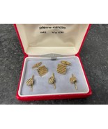 14k Gold Vintage Pierre Cardin Cuff Link &amp; Shirt Stud set in Original box! - £936.83 GBP