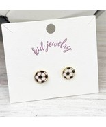 Kids Clip On Sports Stud Earrings Soccer - $252.67 MXN
