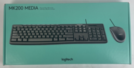 Logitech MK200 Media Combo Keyboard / Mouse Wired USB Black 920002714 Op... - $27.99