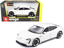 Porsche Taycan Turbo S White 1/24 Diecast Model Car by Bburago - £29.15 GBP