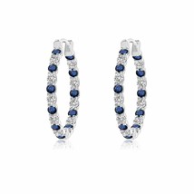 Authenticity Guarantee

ANGARA Prong-Set Sapphire and Diamond Inside Out Hoop... - $870.32