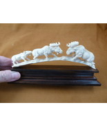 moose-36 white Moose Elk bull duel of shed ANTLER figurine Bali detailed... - €97,49 EUR