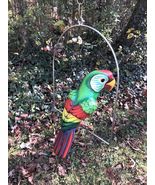 Vtg Paper Mache Mexican Parrot Macaw On Swing 18&quot; Folk Art Tiki Telavera... - $58.40
