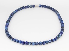 8mm Blue Kyanite Necklace for Men/Women Beaded Gemstone Neckless for Communicati - £47.54 GBP