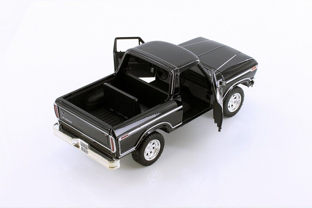1978 Ford Bronco Pickup - BLACK - 1/24 Scale Diecast Model - Motormax w/ BOX Item image 6