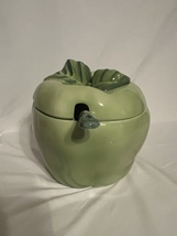 Vintage Green Aple Soup Tureen With Lid And Ladle - $34.99