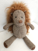 Restoration Hardware Baby &amp; Child Herringbone Brown Hedgehog Plush Stuffed Toy - £22.06 GBP