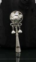 925 sterling silver bells toy, baby krishna silver toy whistle article s... - $78.20
