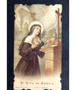 St Rita of Cascia Holy Card c1914 Boumard Fils Paris France Bookmark - $29.99