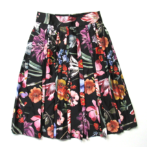 NWT J.Crew Pleated A-Line Midi in Black Midnight Dutch Floral Skirt 2 $128 - $62.00