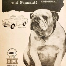 1957 Shell Oil Ensign Pennant Bulldog Import Advertisement Autocar Trium... - €34,56 EUR