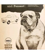 1957 Shell Oil Ensign Pennant Bulldog Import Advertisement Autocar Trium... - $54.82 CAD